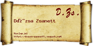 Dózsa Zsanett névjegykártya
