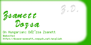 zsanett dozsa business card