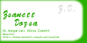 zsanett dozsa business card